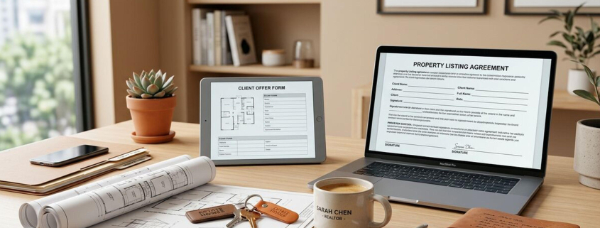 Professionnel gérant des dossiers de back-office immobilier
