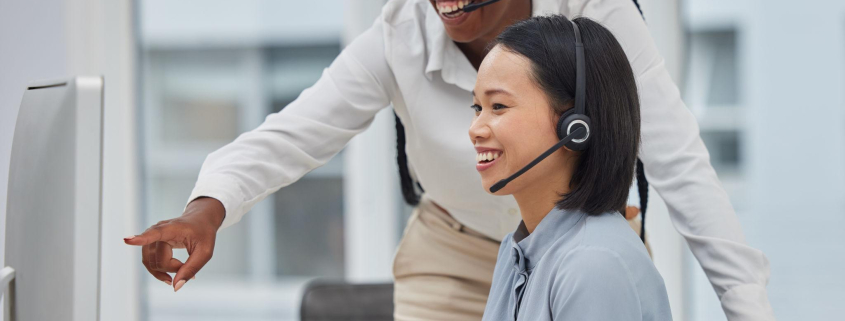 Coaching téléprospection entre un superviseur et un commercial